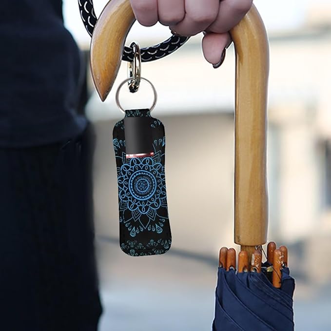 Pensura Chapstick Holder Keychain Fashion 5 Pcs Car Keychain Holder Portable Chapstick Holder Keep from Scratched and Dust