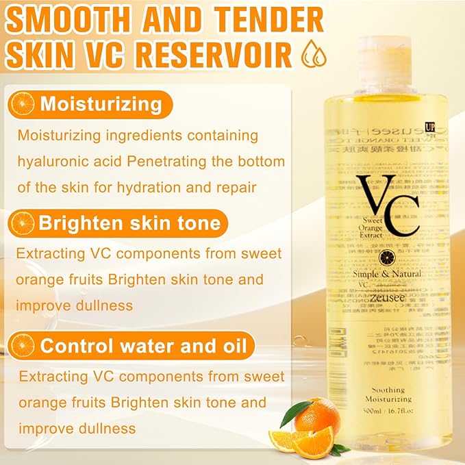 VC Toner Refreshing Hydrating Rejuvenating Wet Compress Moisturizing Water Lotion 300ml