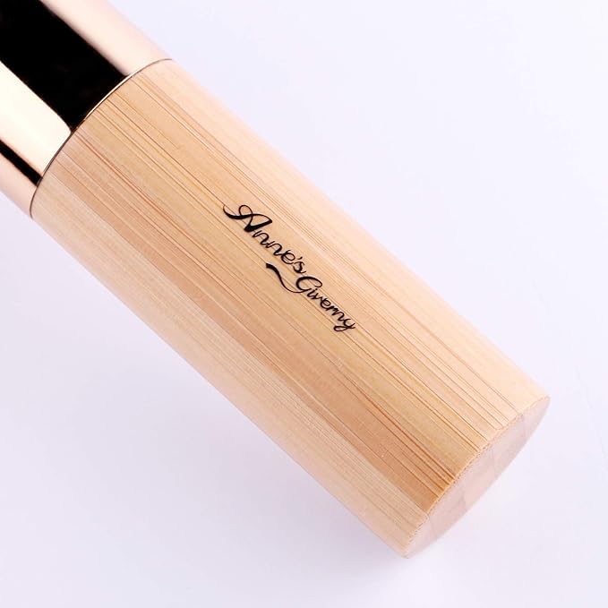 ANNE'S GIVERNY Makeup Foundation Sponge Brush Bronzer Loose Powder Blush Finish Airbrush Buffer Contour Kabuki Blender (Bamboo)