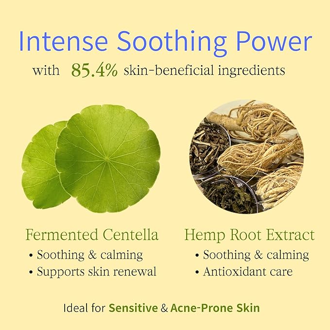 CICA CANABI Acne-Calming & Redness-Relief Toner (6.76 fl oz) with Fermented CICA & Hemp Root for Sensitive, Oily & Combination Skin