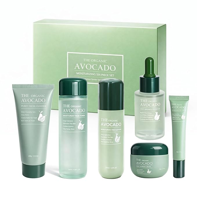 SKK Skin Care Set 6 in 1 Facial Cleanser, Toner, Serum, Face Lotion, Cream & Eye Cream – Hydrating, Anti-Aging &Brightening Daily Routine for Glowing Skin