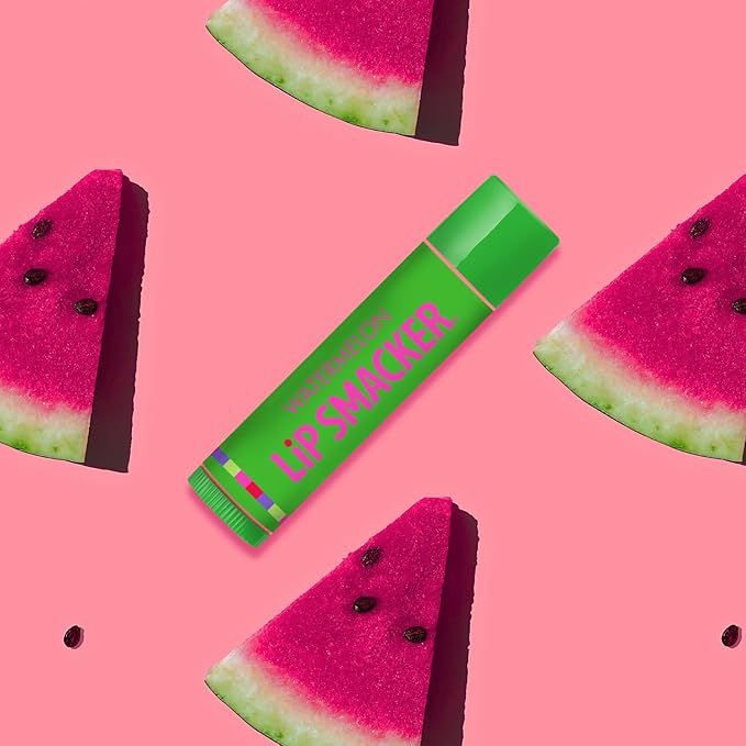 Lip Smackers Flavored Lip Balm Original & Best - Moisturizing, Soothing Trio Strawberry, Watermelon, & Cotton Candy