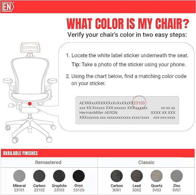 Engineered Now The Original Headrest for The Herman Miller Aeron Chair (H3 for Classic, Carbon)