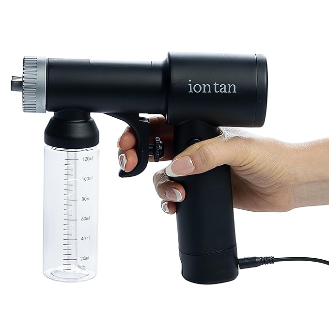 Naked Sun IonTan Pro Corded Portable Spray Tan Machine with Honey Glow Tan Solution and Professional Tanning Tent and Carry Bag Bundle also includes comprehensive Spray Tan Tranning Course.