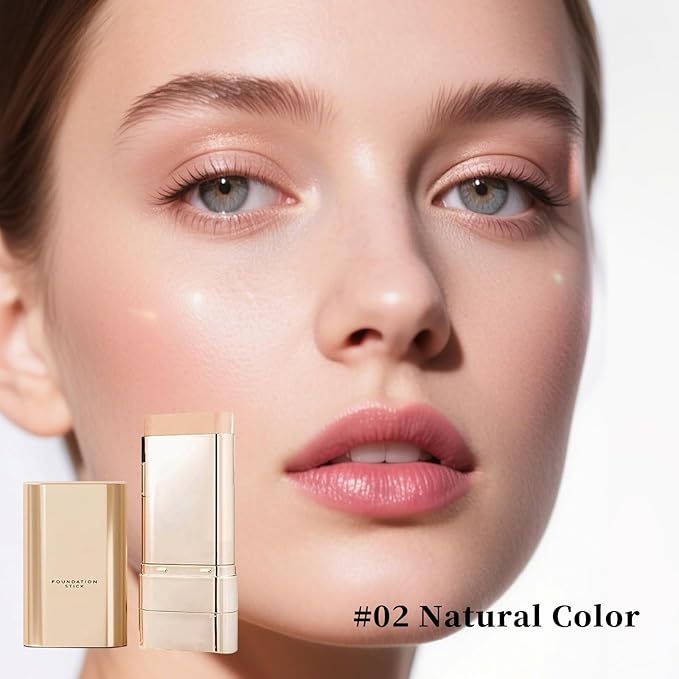 2026 New Luminous Dual-Ended Concealer Foundation Stick,Multi-use Double Head Foundations Make up Sticks, Foundation Stick Korean 3 in 1,Sweat-Proof for All Skin Types (Natural Color)