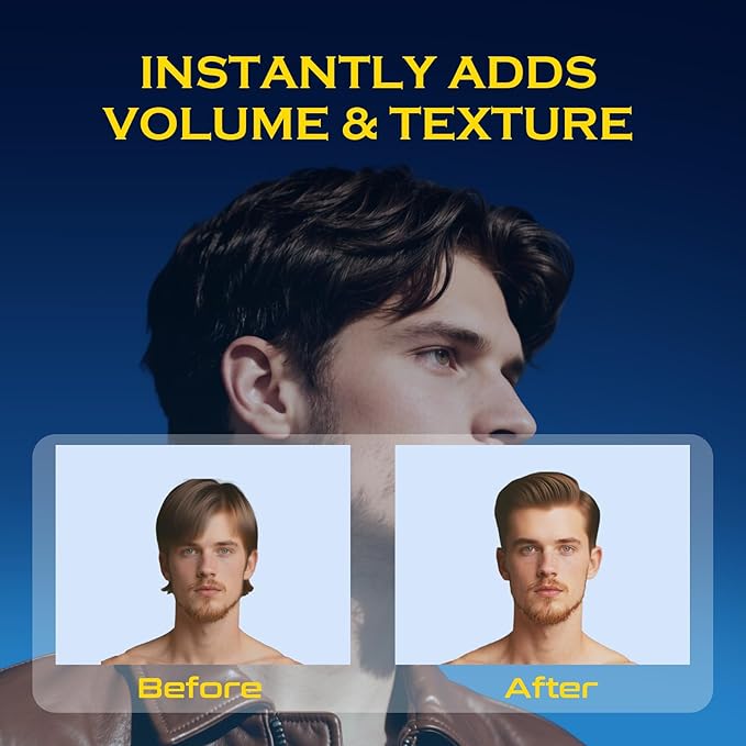Texture Powder for Men, Lightweight Hair Styling Powder Adds Volume and Texture for a Natural Look, Best for Short to Medium Hair, Gifts for Men, 30 g