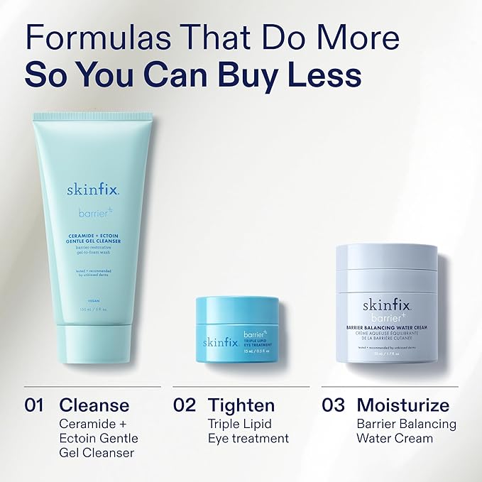 Skinfix Barrier Balancing Water Cream Mini - 0.5 oz - Weightless Moisturizer with Hyaluronic Acid & Niacinamide - Combo + Oily Skin - Acne-Safe, Non-Comedogenic, Fragrance Free, Vegan, Cruelty Free