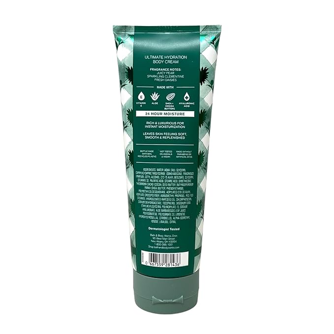 Bath & Body Works Gingham Fresh Deluxe Gift Set - Fragrance Mist - Body Cream - Body Wash and Body Lotion - with a Natural Oats Bar Soap - Full Size