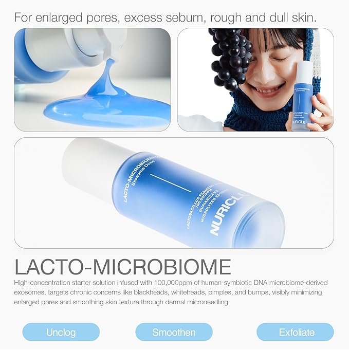 LACTO-MICROBIOME 10% Exosome Dose 30ml (1.014fl.oz) Exosome Korean Serum for Pores, Blackheads & Skin Texture – Korean Skin Care