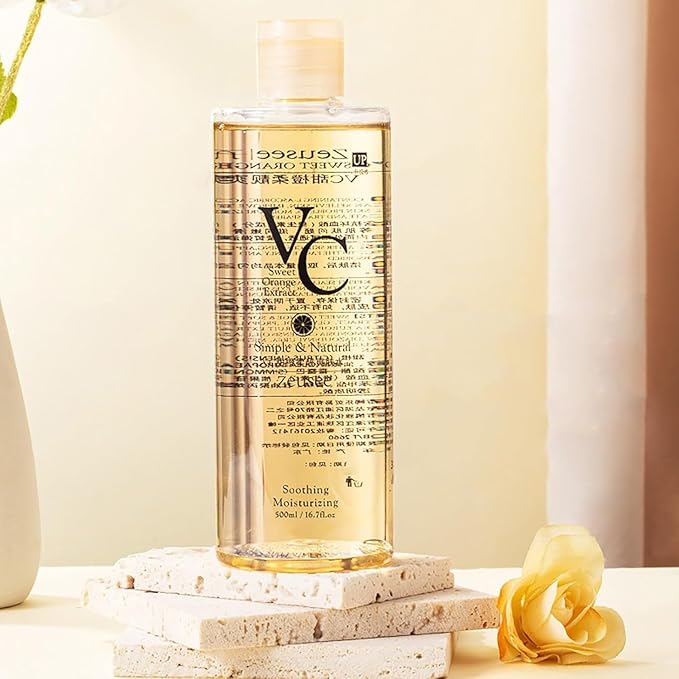 VC Toner Korean, 500 ml VC Toner Refreshing Hydrating Rejuvenating Wet Compress Moisturizing Water Lotion (1)