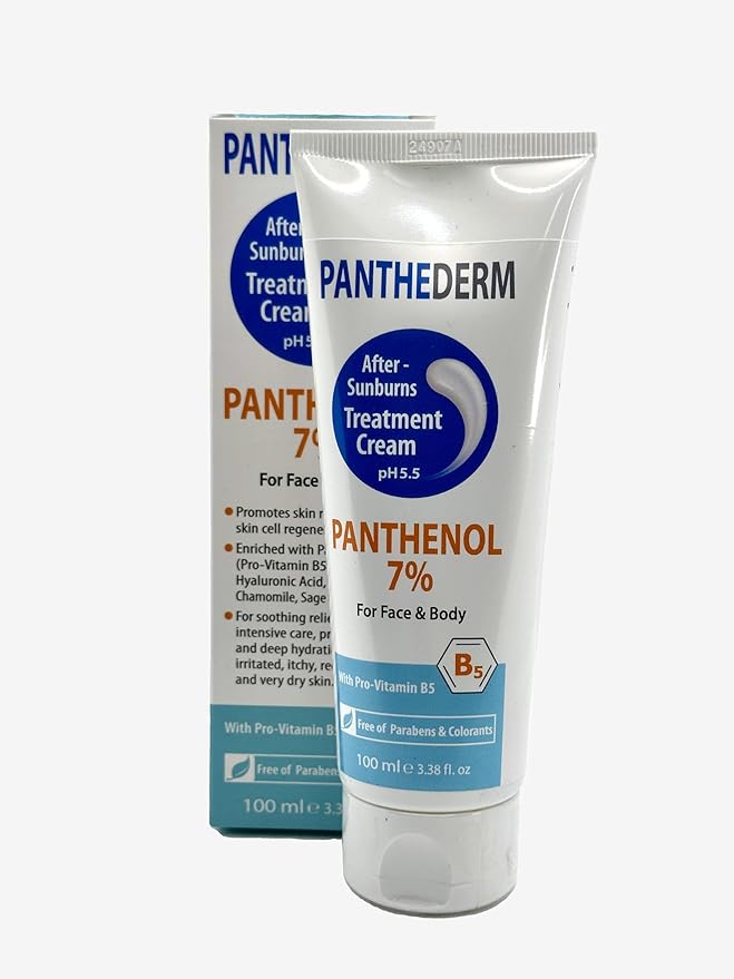 Panthederm After-Sunburn Treatment Cream – pH 5.5, Panthenol 7% for Face & Body – Soothing Relief, Calming & Deep Hydration, Promotes Skin Renewal 3.38fl.oz