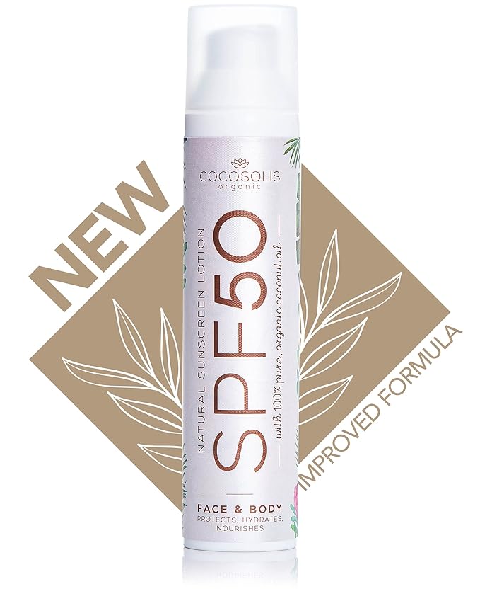 COCOSOLIS Natural Sunscreen Lotion SPF 50 | Effective UVA and UVB protection | Long-lasting Saturated Tan | Nourished & Hydrated Skin | For Face & Body | Mineral Sun Block | 100% Natural Ingredients