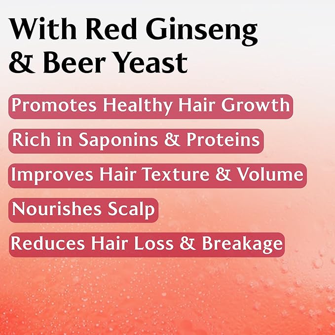 LADOR Root Re-boot Refreshing Hair Loss Relief Shampoo Awakening w/Biotin Red Ginseng & Beer Yeast - Shine, Deep Cleansing for Normal Hair, Korean Haircare 10oz