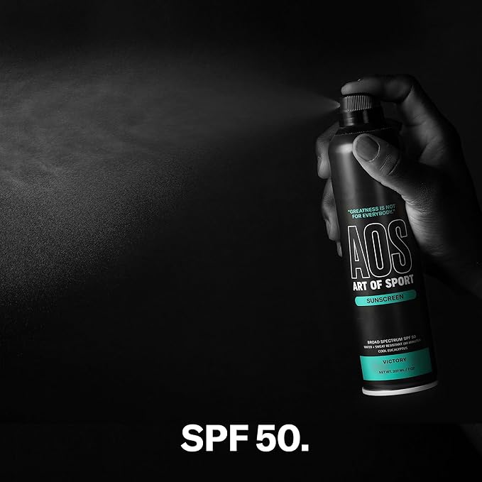 Art of Sport Sunscreen Spray, SPF 50 UVA/UVB Protection, Water Resistant, Victory Eucalyptus Scent, 7 oz, 2 pack