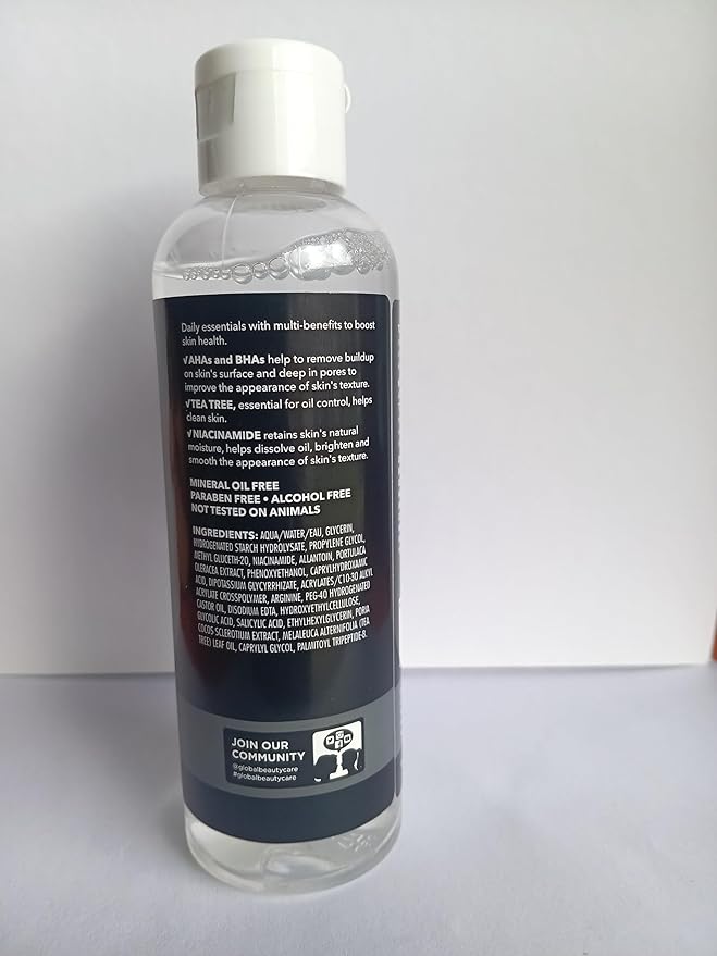 Power Toner with AHA, BHA, Tea Tree & Niacinamide, 3-i