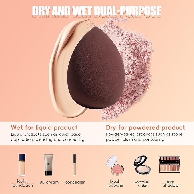 BS-MALL Professional Makeup Brushes Set With Makeup Sponge Set,double-ended Makeup Brush,foundation Brush For Liquid Makeup,kabuki Brush, Shampoo comb And Face Washing Kit,Travel Makeup Bag