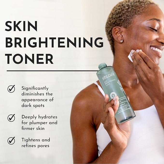 BOLDEN Face Care Pack of 3 Bundle – Hydrating Glow Mask with Hyaluronic Acid, Skin Toner with Glycolic Acid & Niacinamide, and Brightening Face Moisturizer with Vitamin C & SPF 30