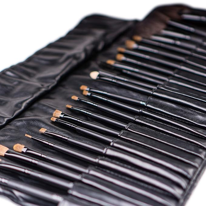 SHANY Makeup Brush Set Studio Quality Total Pro Make up Brushes with Pouch- Cosmetics applicator for Foundation, Powder, Eyeshadow, Concealer, Liner and more - 24 Count