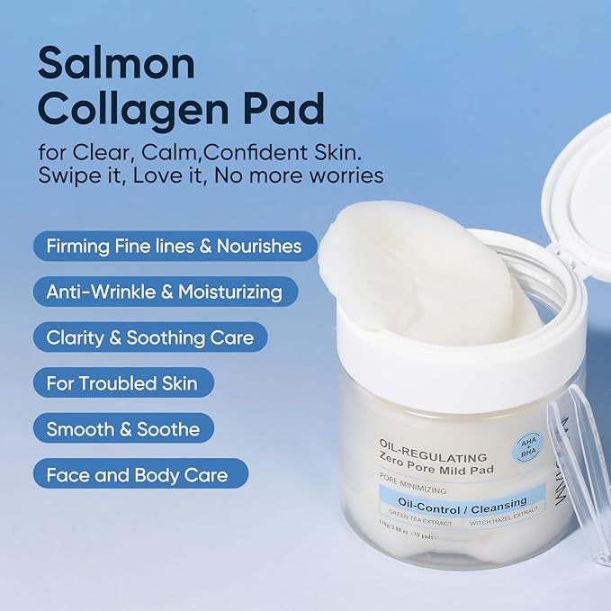 Toner Pads Zero Pore Pad Skincare, Dual-Textured Facial Pad for Exfoliation and Pore Care with AHA Glycolic Acid, BHA Salicylic Acid, Niacinamide Toner, Ideal for All Skin Types
