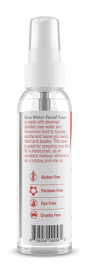 Hyalogic Rose Toner - Alcohol-Free Facial Toner with Hyaluronic Acid & Aloe Vera - Amazing Face Astringent for All Skin Types - Facial Toner to Boost Brightness & Softness (4 fl oz)