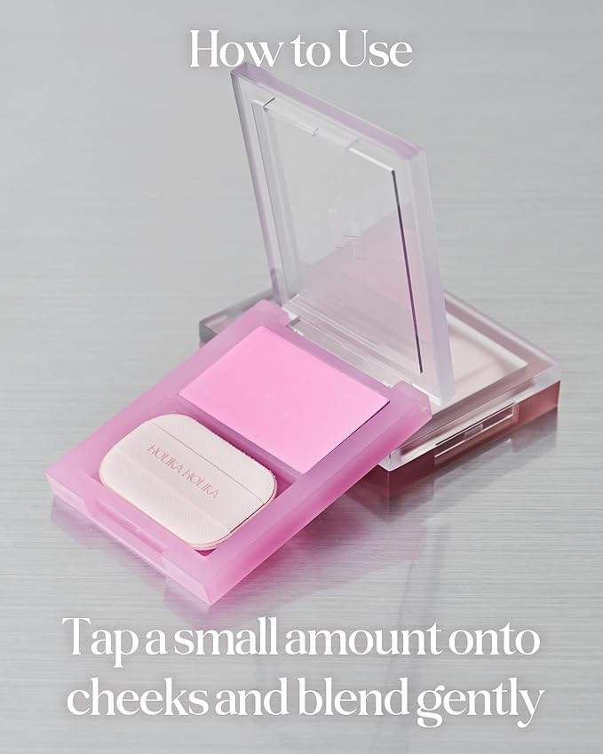 HOLIKA HOLIKA Tinted Milk Cream Blush 01 Cutie Pie - Korean Face Makeup with Built-In Puff, Semi-Luminous Milky Color, High Powder Content Formula, Transparent Finish for Semi-Matte Glow