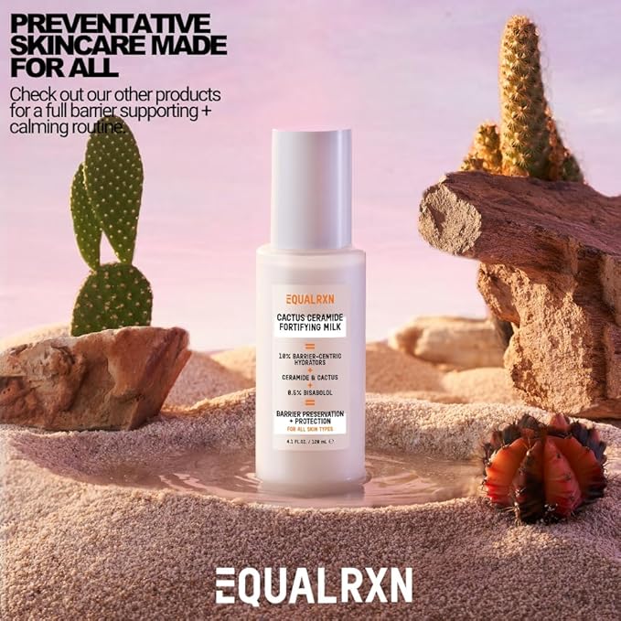 Cactus Ceramide Fortifying Milk - Hydrating Moisturizer with 10% Hydrating Ingredients & 0.5% Bisabolol for Daily Skin Repair & Protection