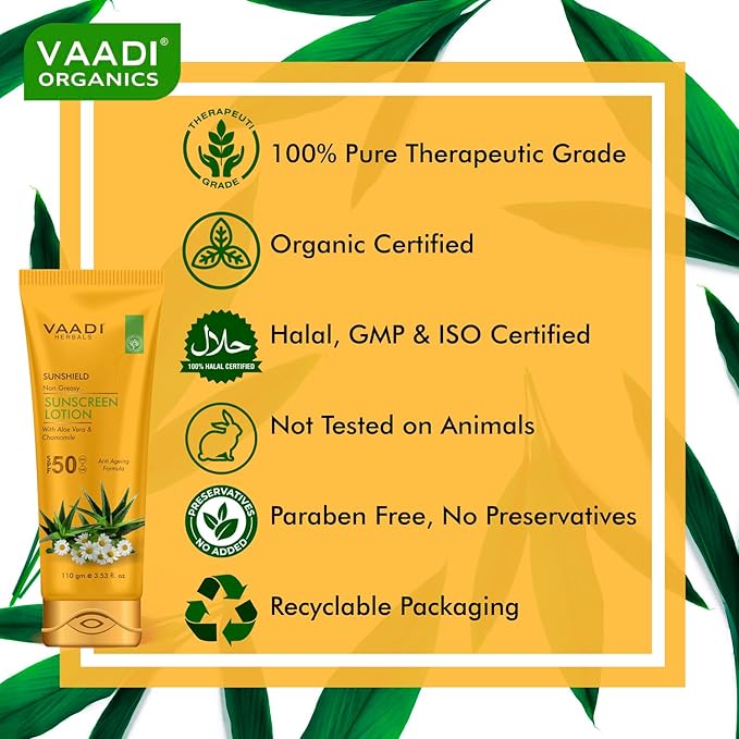 Vaadi Herbals Sunscreen Lotion SPF-50, 110g
