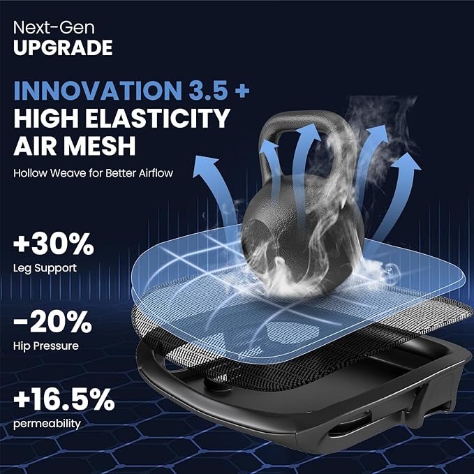 MOJAY Ergonomic Office Chair with Footrest, Big and Tall Desk Chair with Lumbar Support, High Back Home Desk Chair for Long Desk Work, Swivel Rolling Computer Seating with 4D Armrest for Home Office