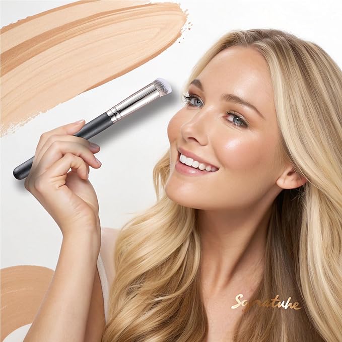 ENERGY Concealer Brush Set Professional Angle Under Eye Concealer Brushes Flat Top Perfect For Eye Concealer Foundation Blending Liquid Cream or Flawless Powder Cosmetics Buffing Stippling