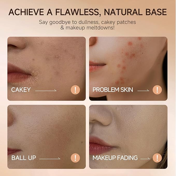Foundation Stick Waterproof Natural Nude Makeup, Full Coverage Korean Makeup Skin Tint With Brush for All Skin(LIGHT SAND,0.7 Oz / 20g)
