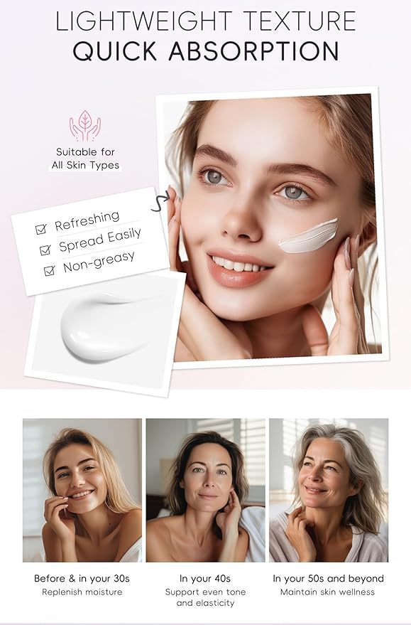Anti Aging Night Cream for Women - Firming Skin Renewing & Hydrating Face Moisturizer with Firming Effect, JAPAN SAKURA Women Daynight Cream for Face, Korean Formula (50ml)