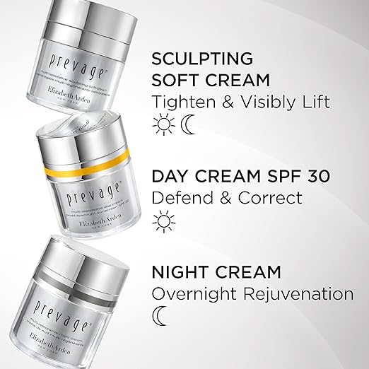 Elizabeth Arden PREVAGE Anti-Aging Face Moisturizer Cream for Women, SPF 30 Broad Spectrum Sunscreen, Reduces Fine Lines & Wrinkles, With Antioxidant Idebenone Technology, 1.7 Oz