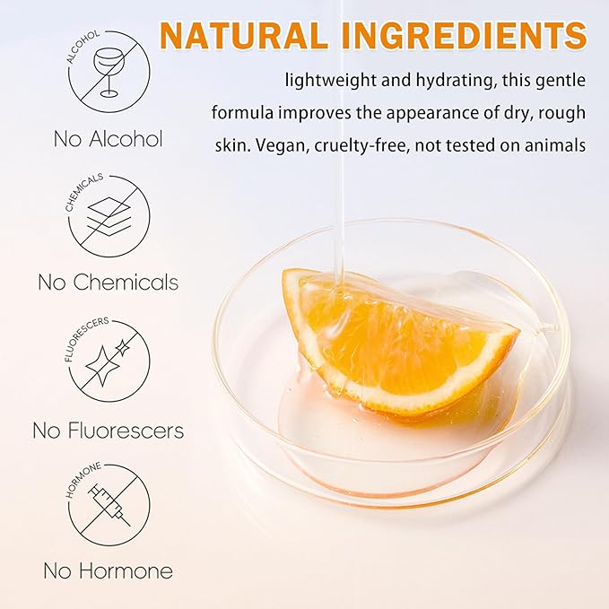 5PCS Vitamin C Skin Care Set for Teenage Girls Face Hydrating Skincare Gift Set for Women Travel Size Skin Care Kit with Cleanser, Toner, Face Serum, Eye Cream, Face Cream
