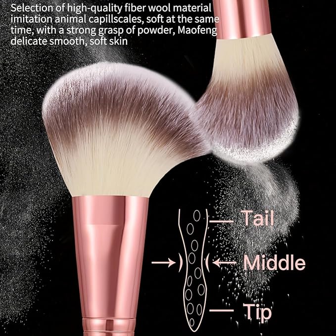 HGHDBT 65Pcs Pink Makeup Brushes Set Professional Makeup Kit Multi-functional Makeup Tool Set with Case Facial Makeup Accessories, Foundation Makeup Brush Kit Eye and Face Make up Brushes & Tools