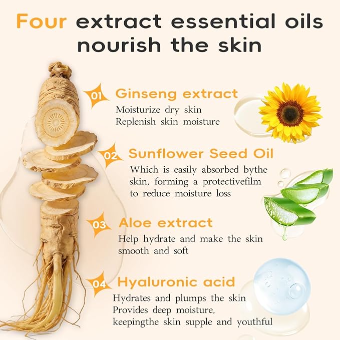 10PCS Ginseng Extract Skincare Set, Including Cleanser, Toner, Lotion, Serum, Eye Cream, Face Cream, And Tone-Up Cream, Hydration And Firming, Anti-Aging And Wrinkle, Daily Routine.