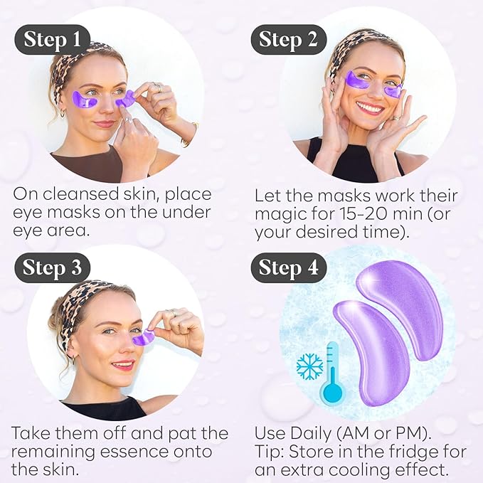 Retinol & Collagen Under Eye Patches (30 Pairs) - For Dark Circles & Puffy Eyes - Eye Care Mask