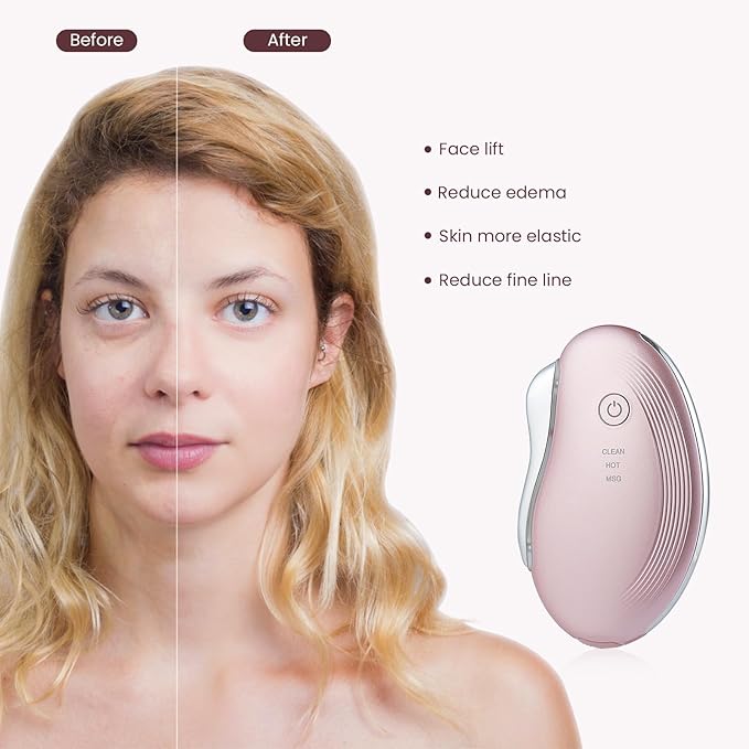 IeBilif Heat Electric Gua Sha Tool, Face Massager 4-in-1 Multiple Function Gua Sha Electric Massager for The Face and Neck