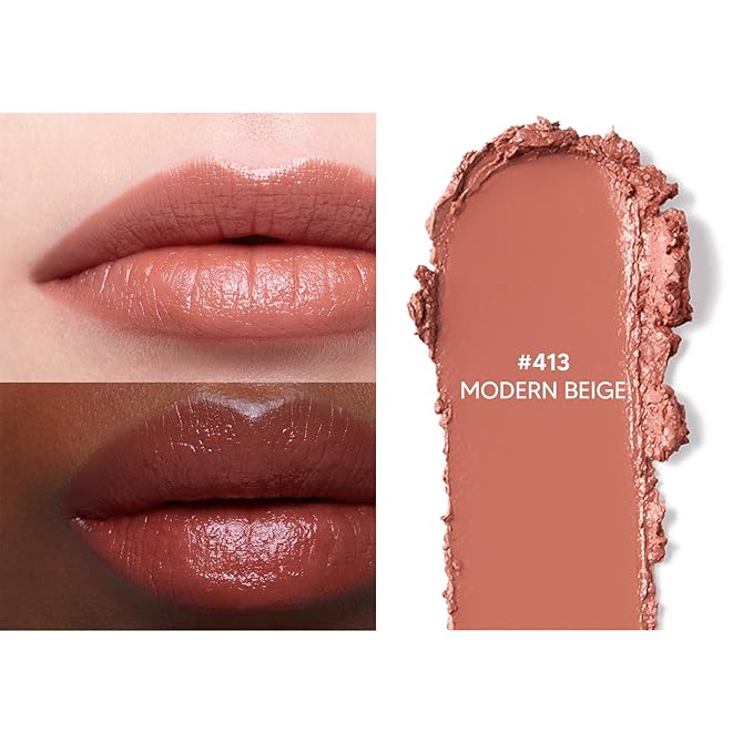 HERA Rouge Classy Lipstick #413 MODERN BEIGE | Luxurious Long-Lasting Color, Featherlight Comfort, Luminous and Velvety Finish, Seoul-Inspired Shades, Korean Lip Makeup, 0.12 oz. (3.5g)