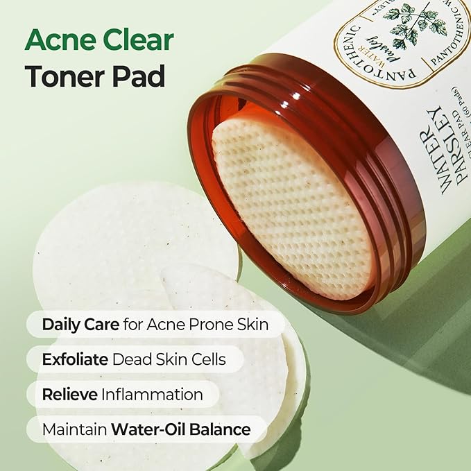 SKINFOOD Carrot Carotene Calming and Pantotenic Parsley Clear Toner, Exfoliating, Hydrating, Soothing, Moisturizing for Sensitive Skin, Carrot Pad(60pads)&Water Parsley Pad(60pads)