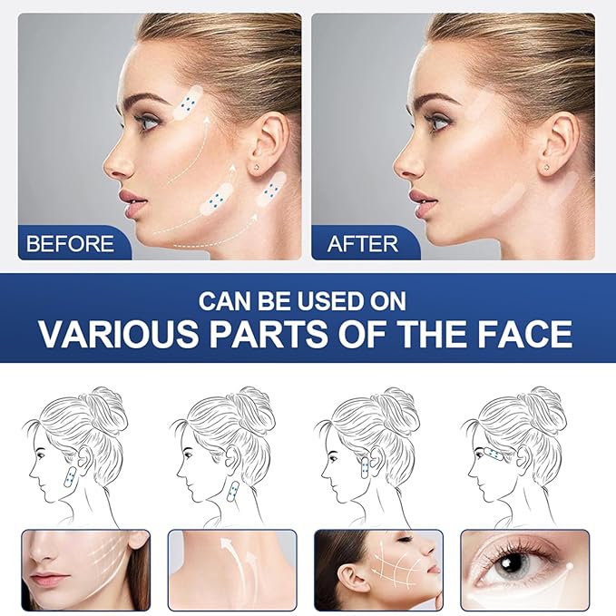 Face Lift Tape,128Pcs Face Lift Tape Invisible,Face Tapes for Lifting Sagging Skin,Instant Facelift Tapes for Women,Conceals Double Chin and Wrinkles for A Perfectly V-Shaped Face