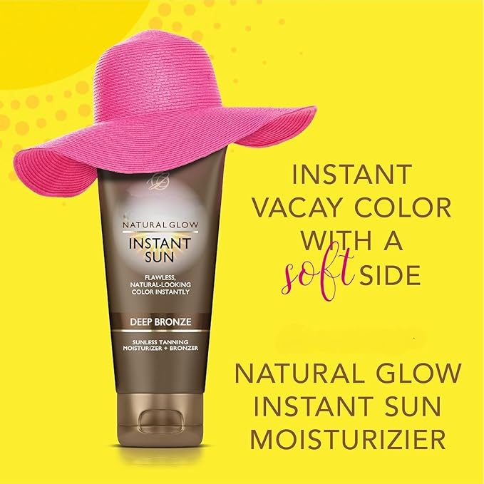 Natural Glow Instant Sun Deep Bronze Self-Tanning Lotion, 6 Fl Oz
