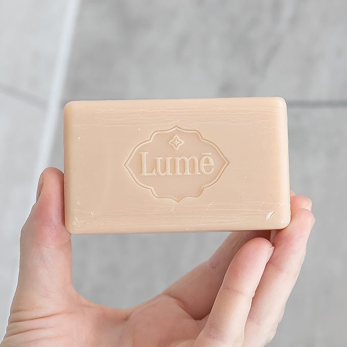 Lume Triple Milled Bar Soap - Rich Moisture & Gentle Cleansing - Paraben Free, Phthalate Free, Skin Safe - 5 ounce (Pack of 4) (Lavender Sage)