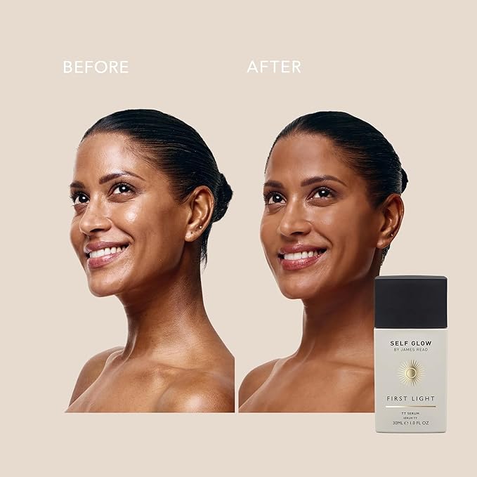Self Glow by James Read - First Light Tinted Tan Serum | Hydrate, Even Skin | Buildable, Lightweight, Matte Finish (30 mL | 1 fl oz)