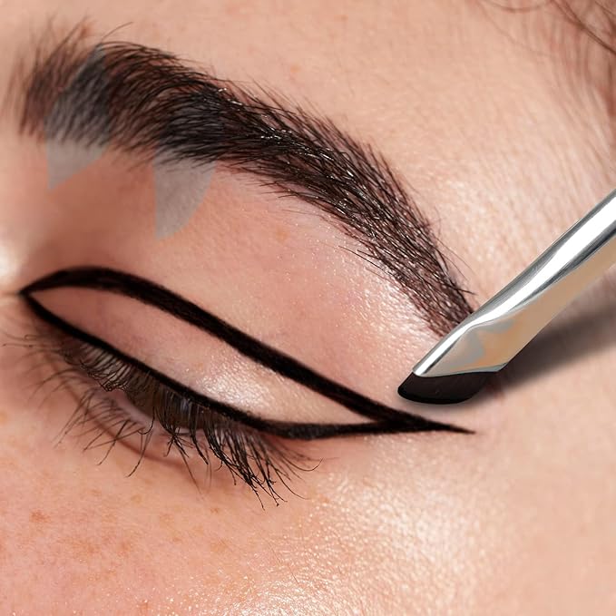 Eyeliner Brow Brush Angled Thin Gel Liner Makeup Brush Fine Point Eyebrow Brushes Flat Brow Tint Brush Kit Applicator Tool