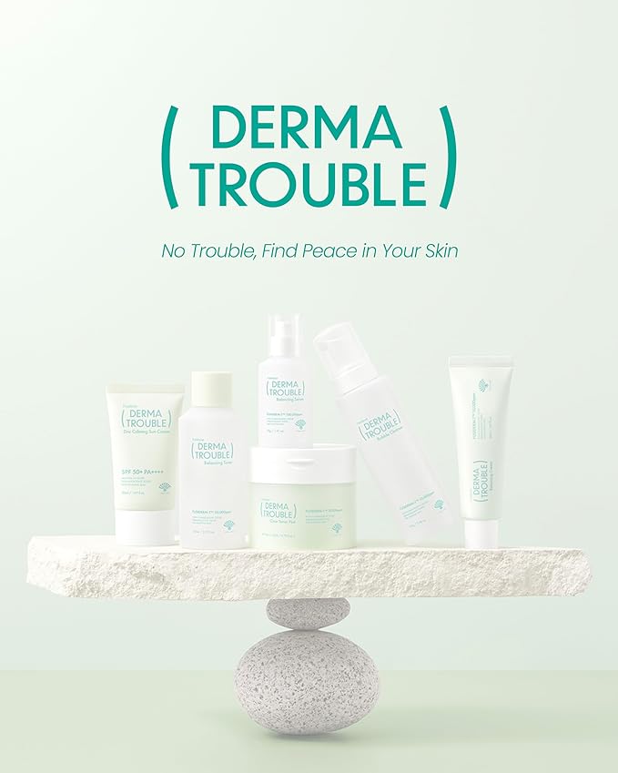 Derma Trouble Bubble Cleanser (5.46 fl oz) Non-Comedogenic BHA Low-pH Mild Micro Foaming Cleanser for Sensitive Skin with Sebum-Control Complex for Bumpy Skin, Blackheads, Whiteheads