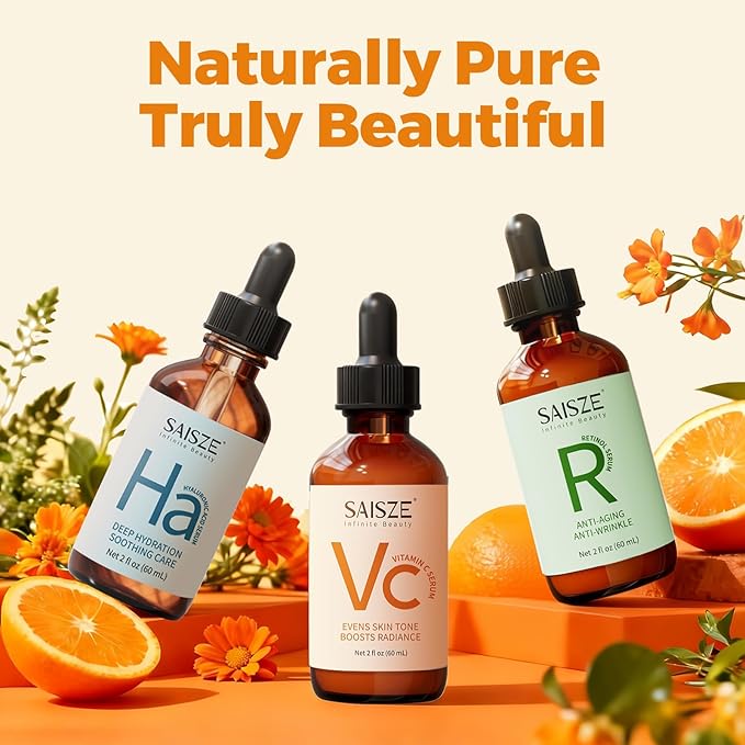 Vitamin C Serum for Face, Facial Serum for Dark Spot, Skin Care Gifts for Women, Anti Aging with Vitamin C, Hyaluronic Acid, 60ml