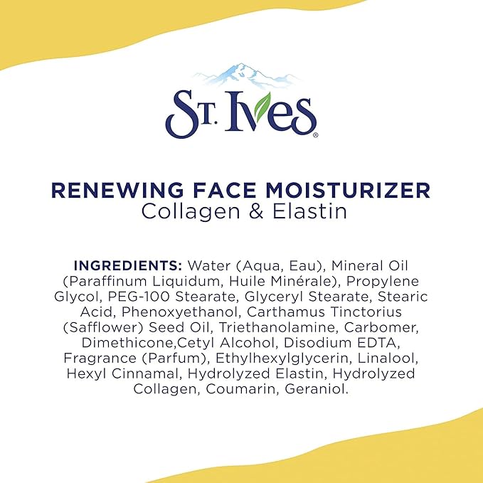 St. Ives Timeless Skin Facial Moisturizer, Collagen Elastin 10 oz, Pack of 6