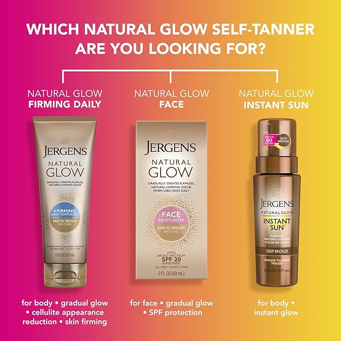 Jergens Natural Glow Daily Facial Moisturizer, Fair to Med 2 fl oz (59 ml)