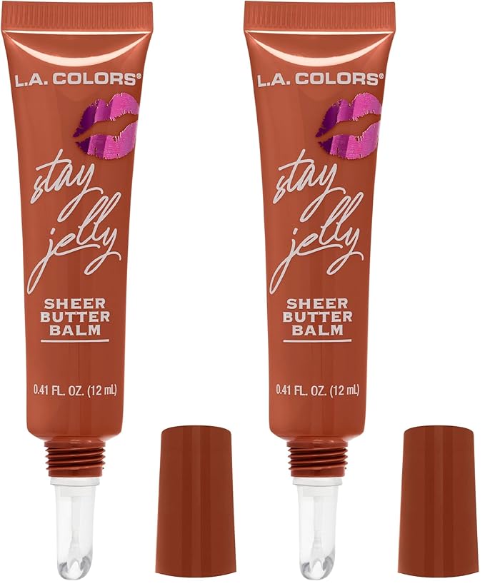 L.A. COLORS Stay Jelly Sheer Butter Balm, Adore You CLG462 (Pack of 2)