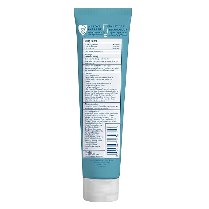 Blue Lizard Kids Mineral SPF 50 Sunscreen Lotion, 100% Mineral, Children’s Sunscreen, Water-Resistant Formula, Paraben-Free, Fragrance-Free, 5 fl oz